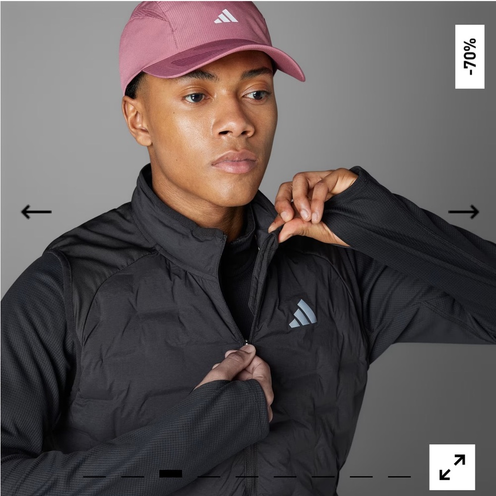 ADIDAS - ADIZERO RUNNING PADDED VEST (Size: L)